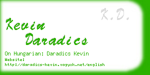kevin daradics business card